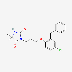 3-[3-(2-Benzyl-4-chlorophenoxy)propyl]-5,5-dimethylimidazolidine-2,4-dione