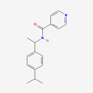 molecular formula C17H20N2O B4607027 N-{1-[4-(propan-2-yl)phenyl]ethyl}pyridine-4-carboxamide 