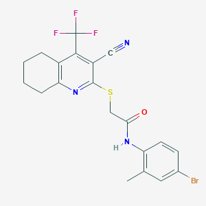 N-(4-bromo-2-methylphenyl)-2-[[3-cyano-4-(trifluoromethyl)-5,6,7,8-tetrahydroquinolin-2-yl]sulfanyl]acetamide