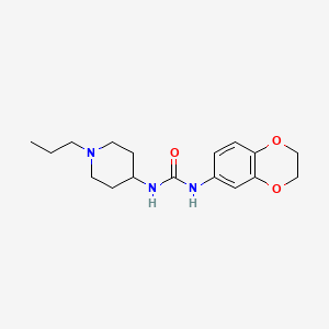 molecular formula C17H25N3O3 B4607069 N-(2,3-DIHYDRO-1,4-BENZODIOXIN-6-YL)-N'-(1-PROPYL-4-PIPERIDYL)UREA 