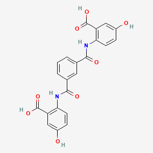 molecular formula C22H16N2O8 B4607070 2,2'-[Benzene-1,3-diylbis(carbonylimino)]bis(5-hydroxybenzoic acid) 