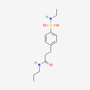 molecular formula C14H22N2O3S B4607099 3-[4-(ethylsulfamoyl)phenyl]-N-propylpropanamide 