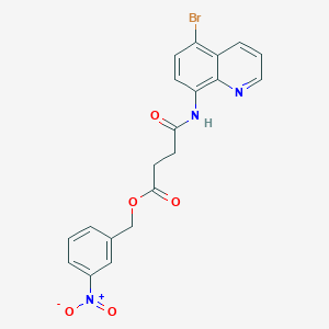 molecular formula C20H16BrN3O5 B4607118 3-nitrobenzyl 4-[(5-bromo-8-quinolinyl)amino]-4-oxobutanoate 