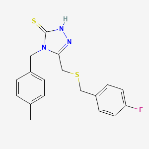 5-{[(4-fluorobenzyl)thio]methyl}-4-(4-methylbenzyl)-4H-1,2,4-triazole-3-thiol