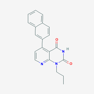 molecular formula C20H17N3O2 B4607145 5-(naphthalen-2-yl)-1-propylpyrido[2,3-d]pyrimidine-2,4(1H,3H)-dione 