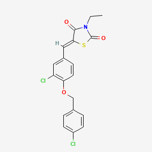 5-{3-chloro-4-[(4-chlorobenzyl)oxy]benzylidene}-3-ethyl-1,3-thiazolidine-2,4-dione