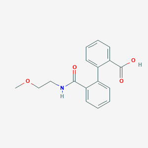 molecular formula C17H17NO4 B4607159 2'-{[(2-methoxyethyl)amino]carbonyl}-2-biphenylcarboxylic acid 