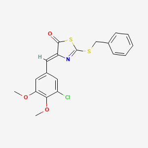 2-(benzylthio)-4-(3-chloro-4,5-dimethoxybenzylidene)-1,3-thiazol-5(4H)-one