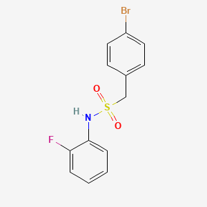 molecular formula C13H11BrFNO2S B4607164 1-(4-bromophenyl)-N-(2-fluorophenyl)methanesulfonamide 