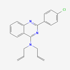 2-(4-CHLOROPHENYL)-N,N-BIS(PROP-2-EN-1-YL)QUINAZOLIN-4-AMINE