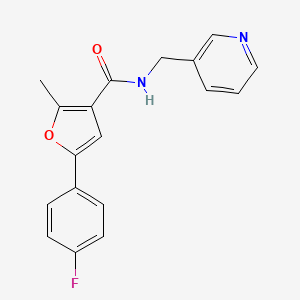 5-(4-fluorophenyl)-2-methyl-N-(3-pyridinylmethyl)-3-furamide