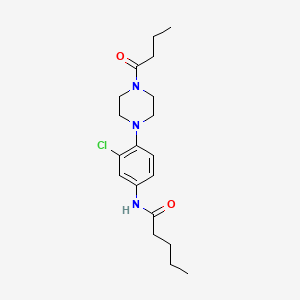 molecular formula C19H28ClN3O2 B4607179 N-[4-(4-butanoylpiperazin-1-yl)-3-chlorophenyl]pentanamide 