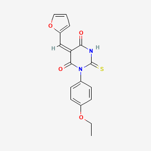 1-(4-ethoxyphenyl)-5-(2-furylmethylene)-2-thioxodihydro-4,6(1H,5H)-pyrimidinedione