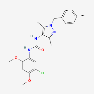 N-(5-chloro-2,4-dimethoxyphenyl)-N'-[3,5-dimethyl-1-(4-methylbenzyl)-1H-pyrazol-4-yl]urea