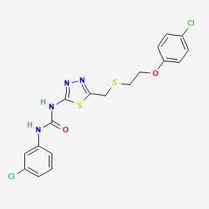 N-[5-({[2-(4-chlorophenoxy)ethyl]thio}methyl)-1,3,4-thiadiazol-2-yl]-N'-(3-chlorophenyl)urea