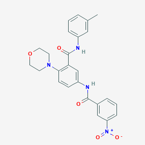 molecular formula C25H24N4O5 B4607228 N-(3-methylphenyl)-2-morpholin-4-yl-5-[(3-nitrobenzoyl)amino]benzamide 