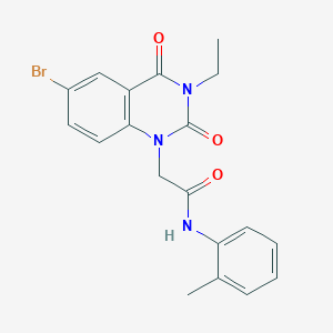 2-(6-bromo-3-ethyl-2,4-dioxo-3,4-dihydroquinazolin-1(2H)-yl)-N-(2-methylphenyl)acetamide