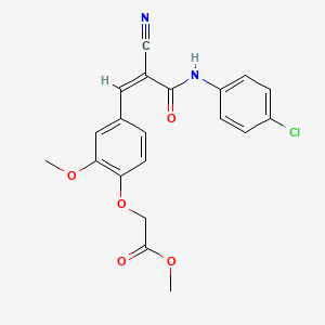 methyl 2-[4-[(Z)-3-(4-chloroanilino)-2-cyano-3-oxoprop-1-enyl]-2-methoxyphenoxy]acetate