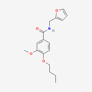 molecular formula C17H21NO4 B4607251 4-butoxy-N-(furan-2-ylmethyl)-3-methoxybenzamide 