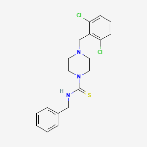 molecular formula C19H21Cl2N3S B4607303 N-benzyl-4-(2,6-dichlorobenzyl)-1-piperazinecarbothioamide 