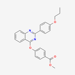 molecular formula C25H22N2O4 B4607315 Methyl 4-{[2-(4-propoxyphenyl)quinazolin-4-yl]oxy}benzoate 