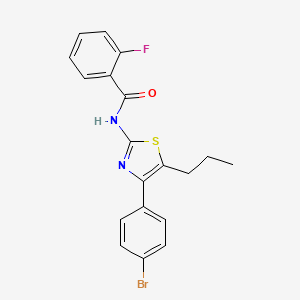 N-[4-(4-bromophenyl)-5-propyl-1,3-thiazol-2-yl]-2-fluorobenzamide