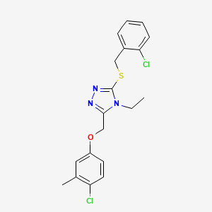 {5-[(2-CHLOROBENZYL)SULFANYL]-4-ETHYL-4H-1,2,4-TRIAZOL-3-YL}METHYL (4-CHLORO-3-METHYLPHENYL) ETHER