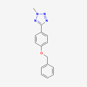 molecular formula C15H14N4O B4607342 5-[4-(benzyloxy)phenyl]-2-methyl-2H-tetrazole 