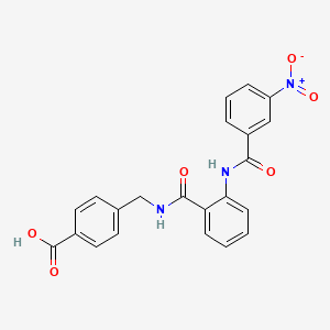 molecular formula C22H17N3O6 B4607346 4-[({2-[(3-nitrobenzoyl)amino]benzoyl}amino)methyl]benzoic acid 