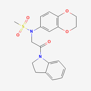 N-(2,3-dihydro-1,4-benzodioxin-6-yl)-N-[2-(2,3-dihydro-1H-indol-1-yl)-2-oxoethyl]methanesulfonamide