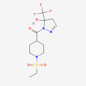 [1-(ETHYLSULFONYL)-4-PIPERIDYL][5-HYDROXY-5-(TRIFLUOROMETHYL)-4,5-DIHYDRO-1H-PYRAZOL-1-YL]METHANONE