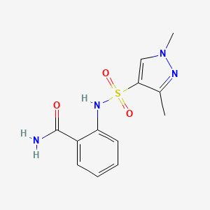 2-{[(1,3-dimethyl-1H-pyrazol-4-yl)sulfonyl]amino}benzamide