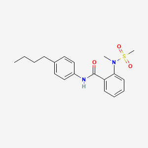 molecular formula C19H24N2O3S B4607431 N-(4-butylphenyl)-2-[methyl(methylsulfonyl)amino]benzamide 