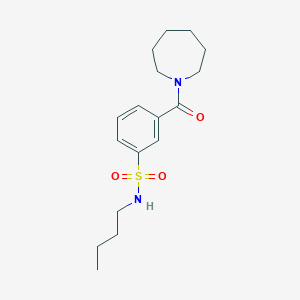 molecular formula C17H26N2O3S B4607436 3-(azepan-1-ylcarbonyl)-N-butylbenzenesulfonamide 