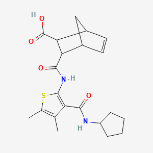 3-[({3-[(cyclopentylamino)carbonyl]-4,5-dimethyl-2-thienyl}amino)carbonyl]bicyclo[2.2.1]hept-5-ene-2-carboxylic acid