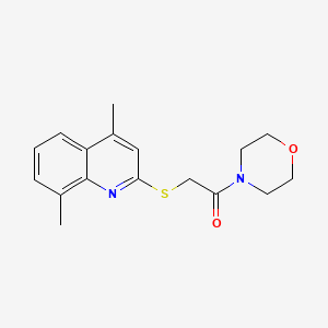 molecular formula C17H20N2O2S B4607454 2-(4,8-Dimethylquinolin-2-yl)sulfanyl-1-morpholin-4-ylethanone 