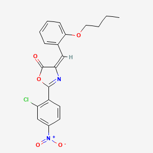 molecular formula C20H17ClN2O5 B4607458 4-(2-butoxybenzylidene)-2-(2-chloro-4-nitrophenyl)-1,3-oxazol-5(4H)-one 