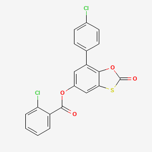 7-(4-chlorophenyl)-2-oxo-1,3-benzoxathiol-5-yl 2-chlorobenzoate