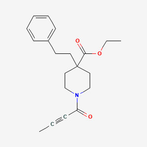 molecular formula C20H25NO3 B4607494 ethyl 1-(2-butynoyl)-4-(2-phenylethyl)-4-piperidinecarboxylate 