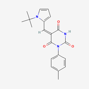 5-[(1-tert-butyl-1H-pyrrol-2-yl)methylene]-1-(4-methylphenyl)-2,4,6(1H,3H,5H)-pyrimidinetrione