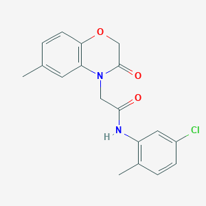 molecular formula C18H17ClN2O3 B4607500 N-(5-chloro-2-methylphenyl)-2-(6-methyl-3-oxo-2,3-dihydro-4H-1,4-benzoxazin-4-yl)acetamide 