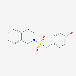 molecular formula C16H16FNO2S B4607505 2-[(4-FLUOROPHENYL)METHANESULFONYL]-1,2,3,4-TETRAHYDROISOQUINOLINE 