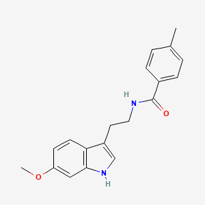 molecular formula C19H20N2O2 B4607506 N-[2-(6-methoxy-1H-indol-3-yl)ethyl]-4-methylbenzamide 