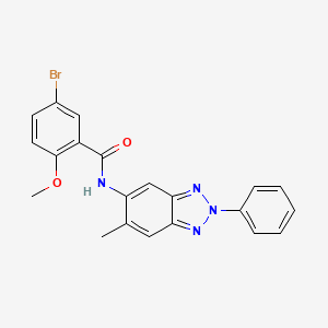 5-bromo-2-methoxy-N-(6-methyl-2-phenyl-2H-benzotriazol-5-yl)benzamide