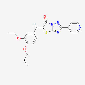 (5Z)-5-(3-ethoxy-4-propoxybenzylidene)-2-pyridin-4-yl[1,3]thiazolo[3,2-b][1,2,4]triazol-6(5H)-one