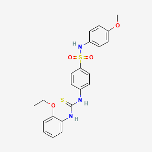 molecular formula C22H23N3O4S2 B4607569 4-({[(2-ethoxyphenyl)amino]carbonothioyl}amino)-N-(4-methoxyphenyl)benzenesulfonamide 