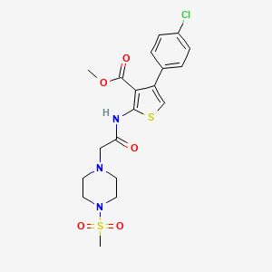 molecular formula C19H22ClN3O5S2 B4607576 methyl 4-(4-chlorophenyl)-2-({[4-(methylsulfonyl)-1-piperazinyl]acetyl}amino)-3-thiophenecarboxylate 