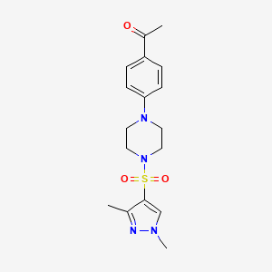 1-(4-{4-[(1,3-DIMETHYL-1H-PYRAZOL-4-YL)SULFONYL]PIPERAZIN-1-YL}PHENYL)ETHAN-1-ONE