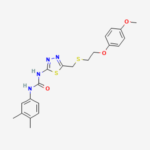 molecular formula C21H24N4O3S2 B4607588 N-(3,4-dimethylphenyl)-N'-[5-({[2-(4-methoxyphenoxy)ethyl]thio}methyl)-1,3,4-thiadiazol-2-yl]urea 