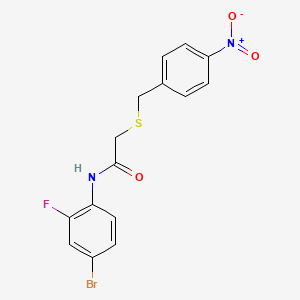 N-(4-bromo-2-fluorophenyl)-2-[(4-nitrobenzyl)thio]acetamide